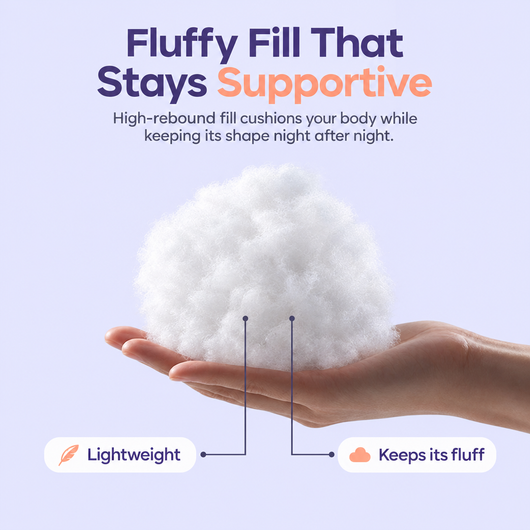 Fluffy fill that stays supportive