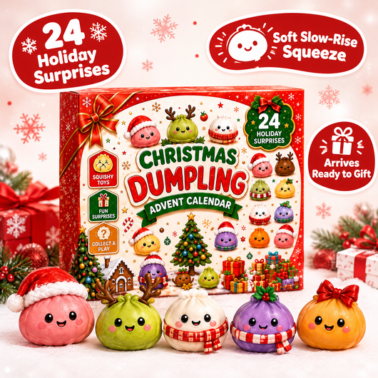 Dumpling Squishy Advent Calendar with 24 holiday surprises